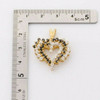 10K Yellow Gold Sapphire and Diamond Heart Pendant