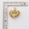 10K Yellow Gold Sapphire and Diamond Heart Pendant