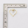14K Yellow Gold and Diamond Heart Pendant