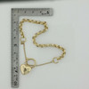 Vintage 9K Yellow Gold Heart Shaped Lock Bracelet Circa 1960