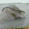 10K White Gold Blue Topaz and Diamond Bracelet 8 inch length
