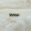Vintage 14K Rose Gold Turquoise and Pearl Ring Size 4.75 Circa 1930
