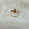 10K Yellow Gold Red Stone and Moonstone Ring Late Victorian Size 5.5 Circa 1900