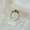 10K Yellow Gold Red Stone and Moonstone Ring Late Victorian Size 5.5 Circa 1900