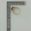 14K Yellow Gold Amethyst Ring Size 8.5, Circa 1990