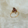 Antique 14K Rose Gold Garnet and Pearl Victorian Ring Size 7 Circa 1900