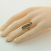 Vintage 14K Yellow Gold Emerald and Diamond Ring Size 5.5 Circa 1960