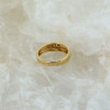 Vintage 14K Yellow Gold Art Carved Diamond Ring Size 7 Circa 1960