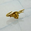 14K Yellow Gold Alligator Tie Tack Circa 1970