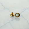 Vintage 14K Yellow Gold Opal Cabochon Tie Tack Circa 1960