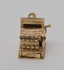 14K Yellow Gold Cash Register Charm with Working Drawer, Circa 1950