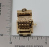 14K Yellow Gold Cash Register Charm with Working Drawer, Circa 1950