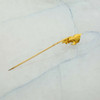 Antique 10K Yellow Gold Pearl Fleur De Lis Stick Pin Circa 1930