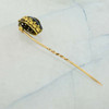 Vintage 14K Yellow Gold Sardonyx Stick Pin Pearl Set Circa 1950