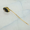 Vintage 14K Yellow Gold Sardonyx Stick Pin Pearl Set Circa 1950