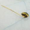 Vintage 14K Yellow Gold Sardonyx Stick Pin Pearl Set Circa 1950