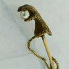 Antique 14K Yellow Gold Gloved Hand Stick Pin Pearl Set Circa 1920