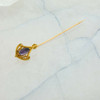 Antique 10K Yellow Gold Amethyst Art Nouveau Stick Pin Circa 1900