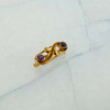 Antique 14K Yellow Gold Amethyst Floral Pin Circa 1920