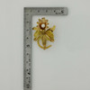 Vintage 18K Yellow Gold Cattleya Orchid Pearl Pin Circa 1960