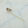 14K Yellow Gold Art Deco Diamond and Sapphire Stick Pin