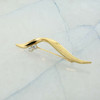 Vintage 14K Yellow Gold Diamond Pin Wisp Form Circa 1960