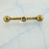 Victorian 14K Yellow Gold Diamond Barbell Pin