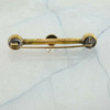 Victorian 14K Yellow Gold Diamond Barbell Pin