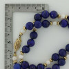 14K Gold Filled Lapis and Pearl Strand 19 Inch Long