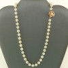 14K Yellow Gold Mounted Cultured Pearl Strand 16 inch long 14K yellow gold clasp