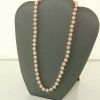 Pink Cultured Pearl Strand 18 inch long 8mm pearls 14K yellow gold clasp