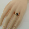 Antique 10K Rose Gold Victorian Garnet and Seed Pearl Ring Size 7.25 Circa 1890