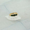 Antique 10K Rose Gold Late Victorian Green Stone Ring Size 7.25 Circa 1920