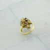 Vintage 14K Yellow Gold 5 ct tw Ruby and Opal Cabochon Ring Size 8.25 Circa 1960