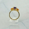 18K Yellow Gold Amethyst and Citrine Ring Size 7