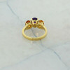 18K Yellow Gold Amethyst and Citrine Ring Size 7