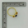 18K Yellow Gold Amethyst and Citrine Ring Size 7