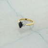 14K Yellow Gold 1 ct tw Blue Sapphire and Diamond Ring Size 6.25 Circa 1960