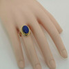 Vintage 18K Yellow Gold Lapis Lazuli Ring Size 7 Circa 1960