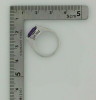 Superb 18K White Gold Amethyst and Diamond Ring Size 6 Circa 1990