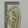 14K Yellow Gold White Freshwater and Gold Bead Necklace 18 inch Circa 1970