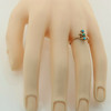 Victorian 14K Rose/Yellow Gold and Turquoise Ring Size 7.5 Circa 1880