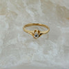 Vintage 14K Yellow Gold Diamond Solitaire Ring Size 6 Circa 1940