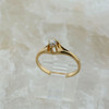 Vintage 14K Yellow Gold Diamond Solitaire Ring Size 6 Circa 1940