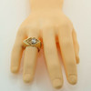 14K Yellow Gold and Diamond S Monogrammed Ring Size 10.25 Circa 1970