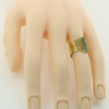 Modernist 18K Yellow Gold and Turquoise Ring Size 5.75