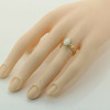 14K Yellow Gold Opal and Diamond Ring Size 6+ Circa 1970