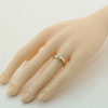 10K Yellow Gold Solitaire Cubic Zirconia Engagement Ring Size 6.5