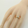 10K Yellow Gold Solitaire Cubic Zirconia Engagement Ring Size 6.5