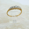 10K Yellow Gold Cubic Zirconia Band 7 Princess Cut Stones Size 10